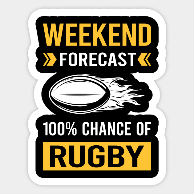 Weekend Forecast Rugby Sticker by Good Day